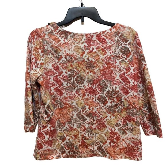 Ruby RD Women Blouse Large Rust 95% Cotton 5% Spandex sku8 - Picture 2 of 5